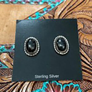 Black Copper Turquoise Earrings