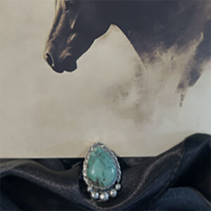 Teardrop Turquoise Ring - Size 7.25