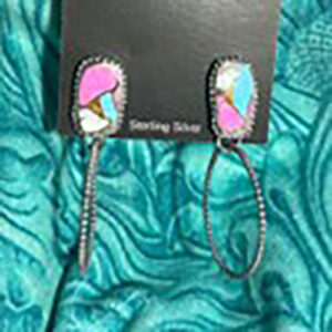 Cotton Candy Hoop Earrings