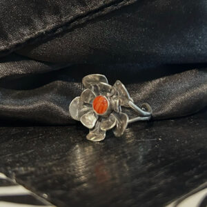 Orange Spiny Flower Ring